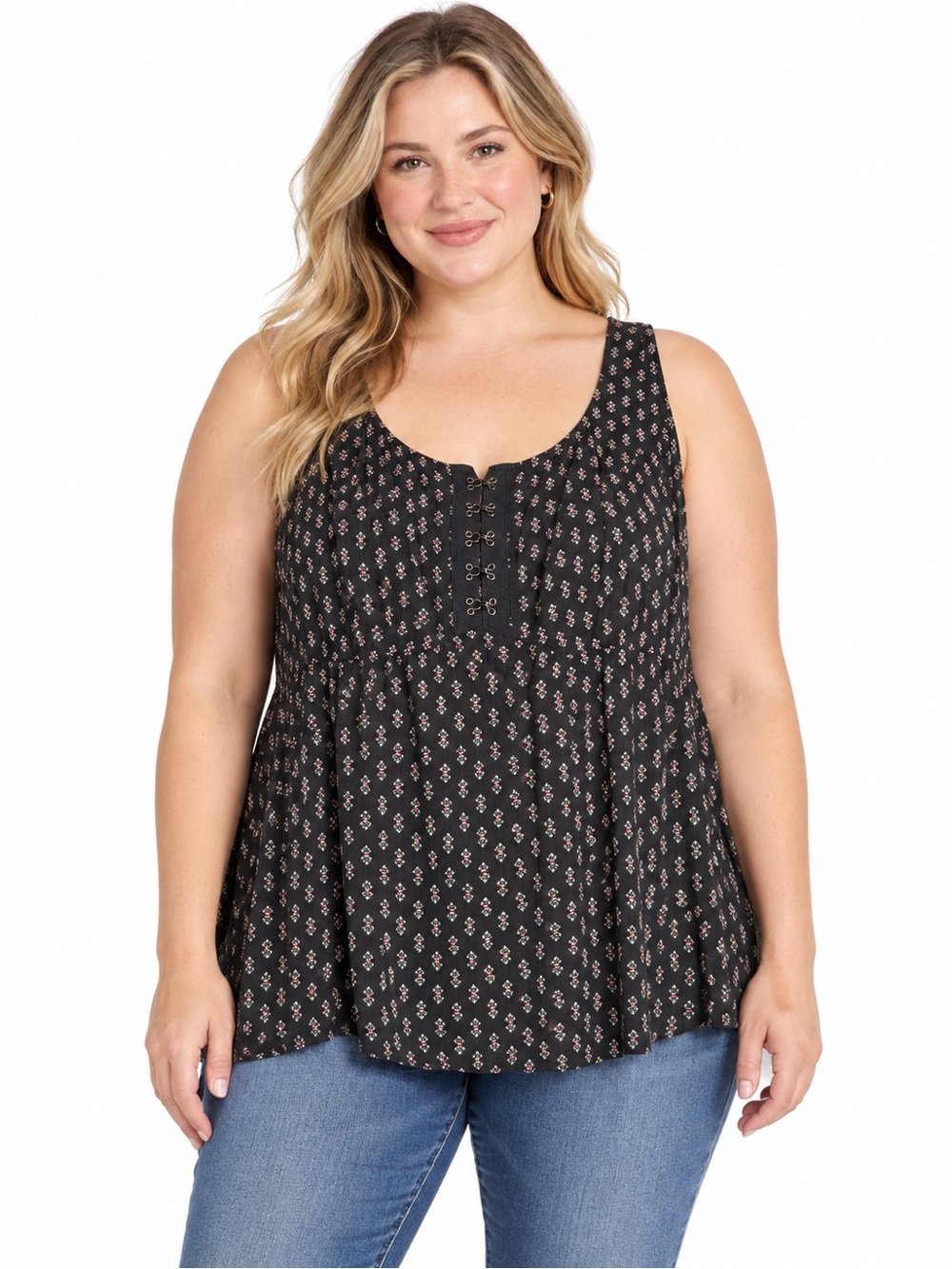 Torrid Black Floral Cold Shoulder Top – Women’s Size 1